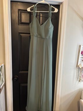 Birdy Grey. Women Sage Green Maxi Dress - Sleeveless V-Neck